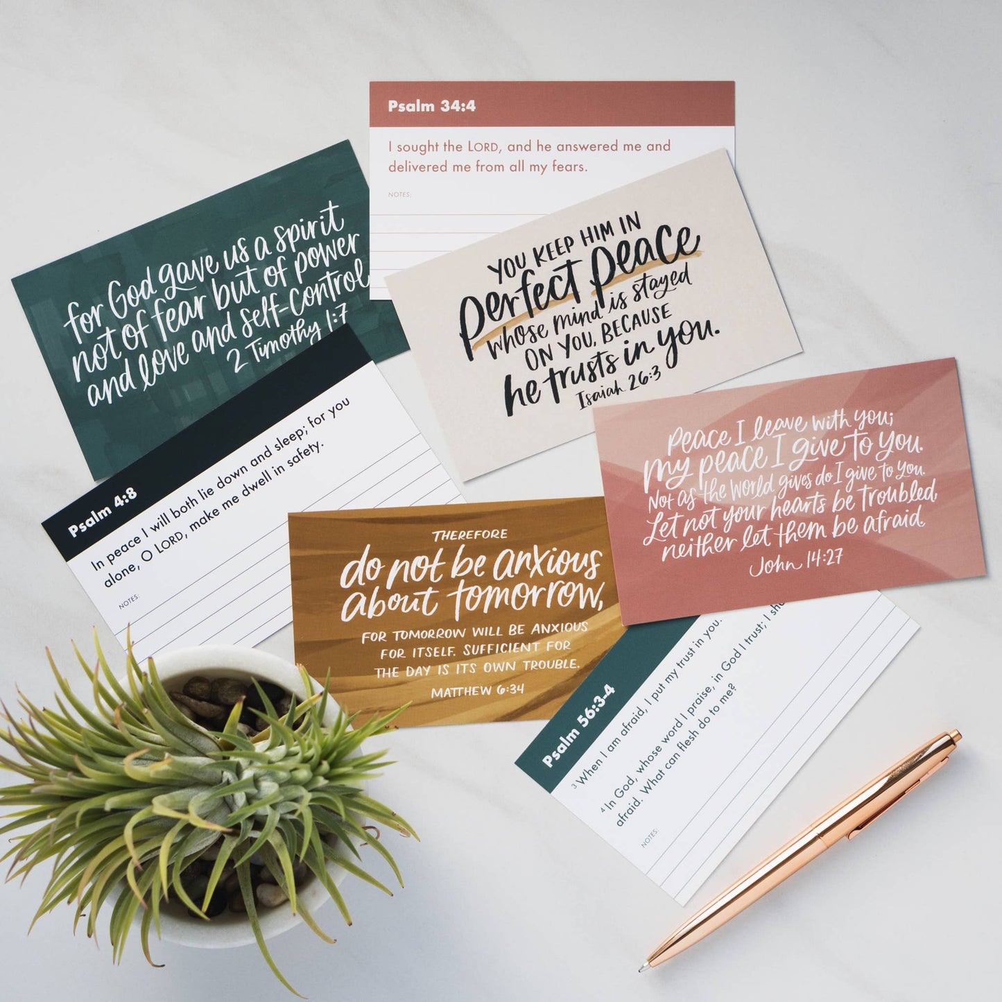 Scripture Memory Cards for Overcoming Anxiety