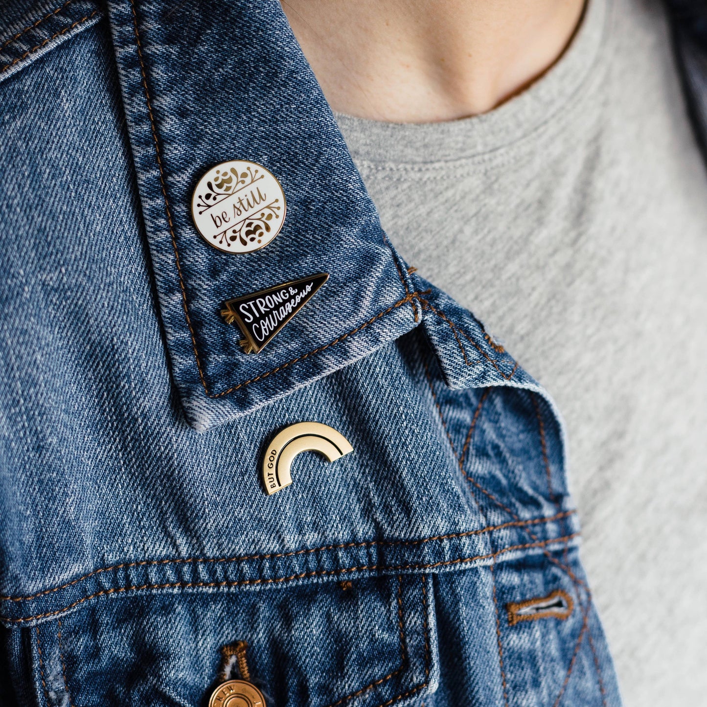 But God Enamel Pin