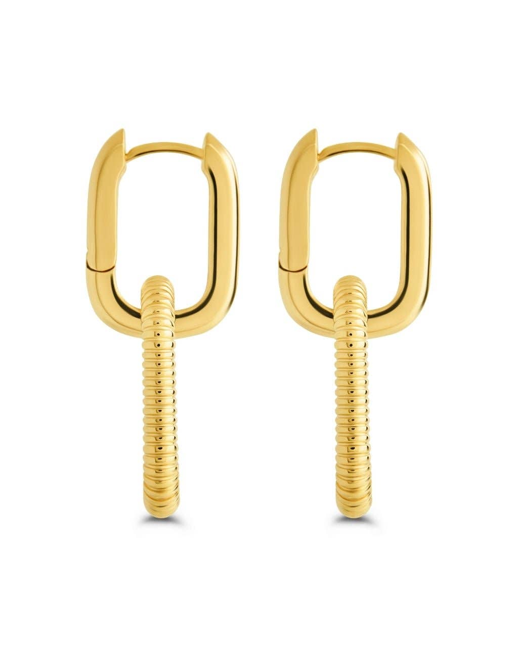 Felicity Textured Chain Link Drop Earrings