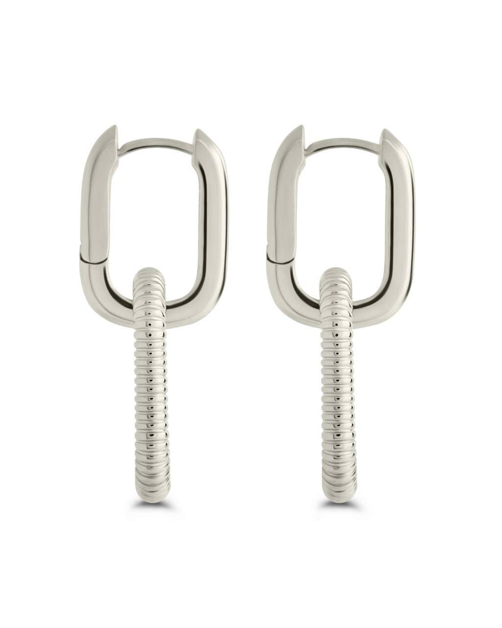Felicity Textured Chain Link Drop Earrings