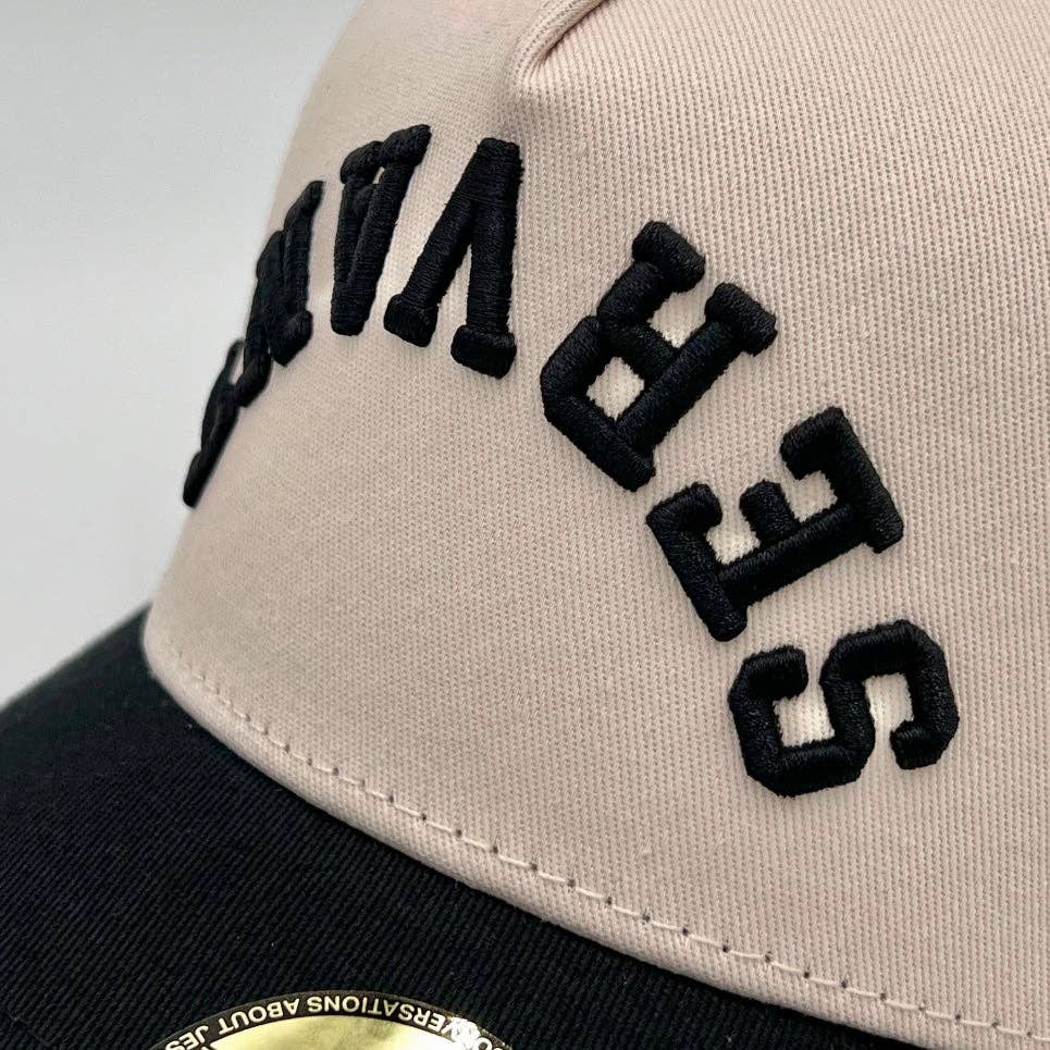 SERVANT Upside Down Kingdom Snapback - Beige