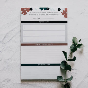 Weekly Tasks Notepad