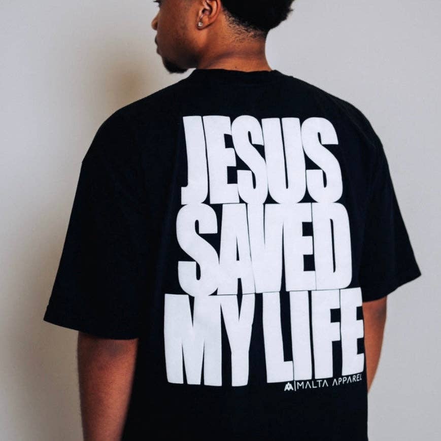 Jesus Saved My Life Oversized Tee