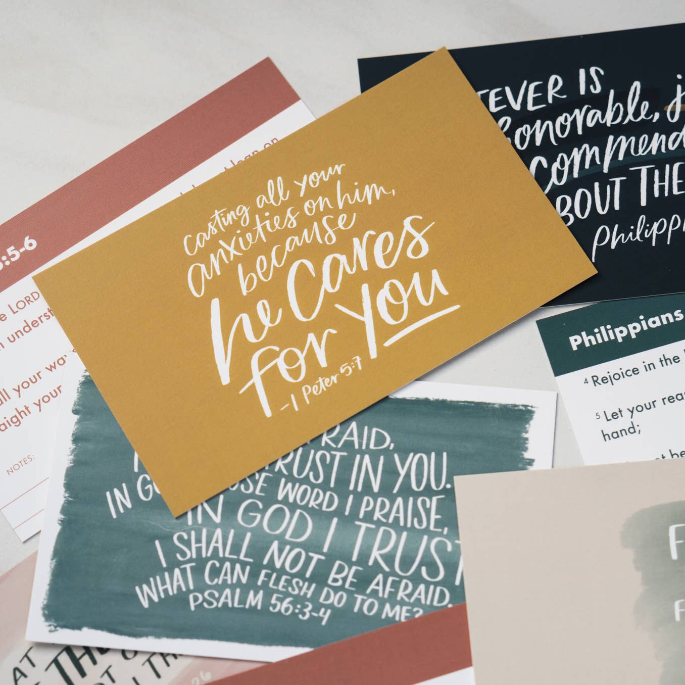 Scripture Memory Cards for Overcoming Anxiety
