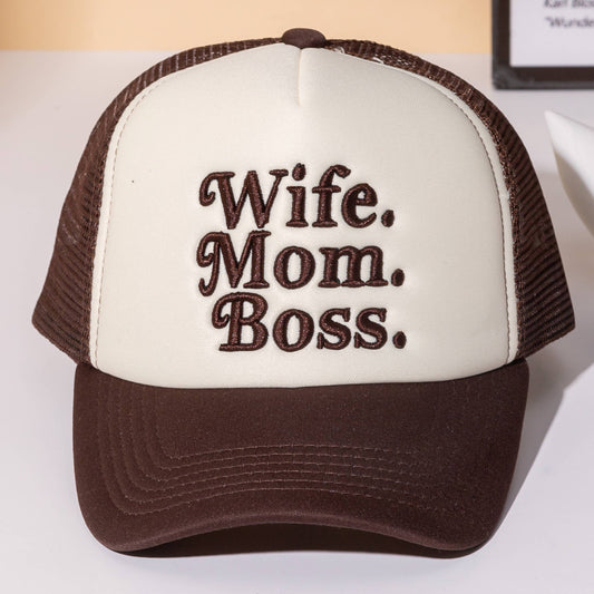 WIFE MOM BOSS Trucker Hat