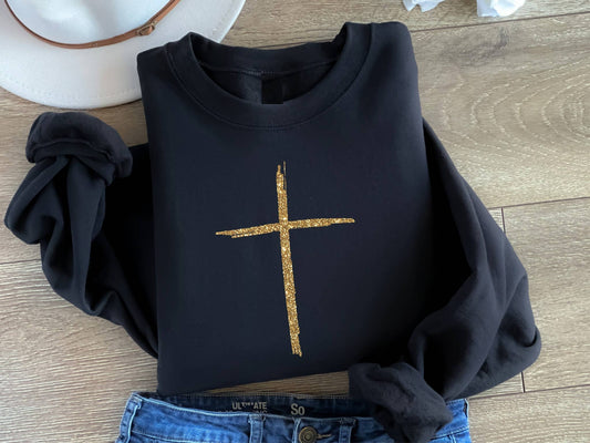 Gold Cross Sweatshirt