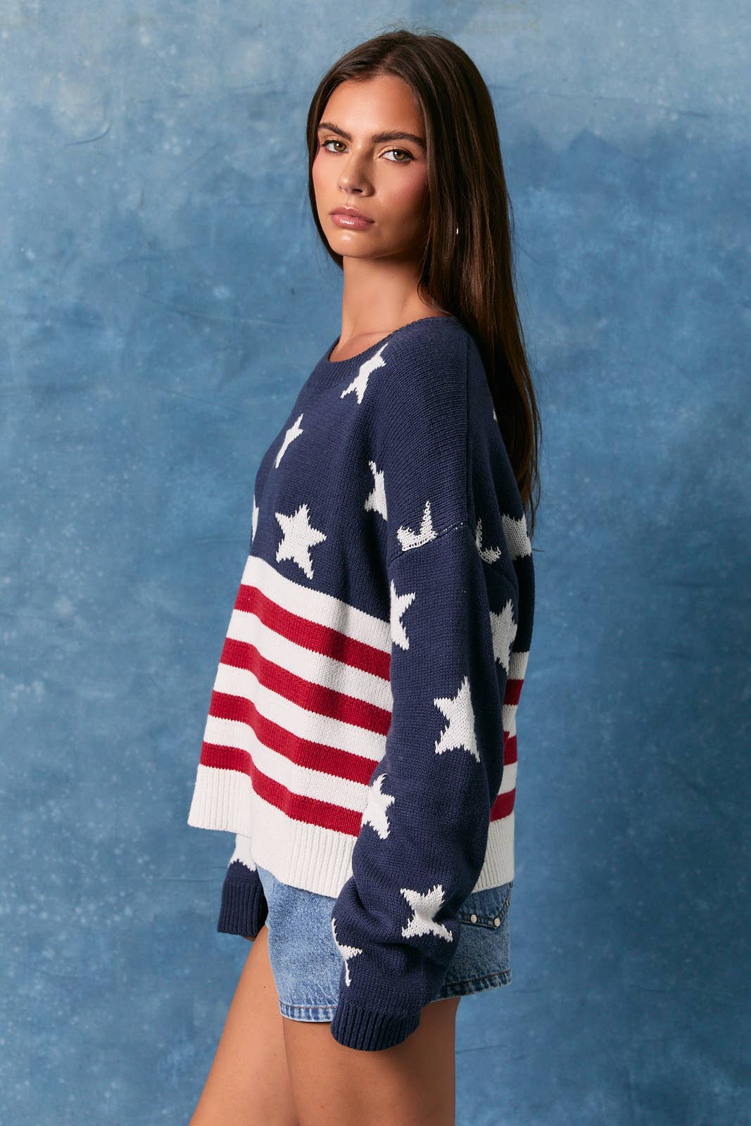America Flag Sweater Top