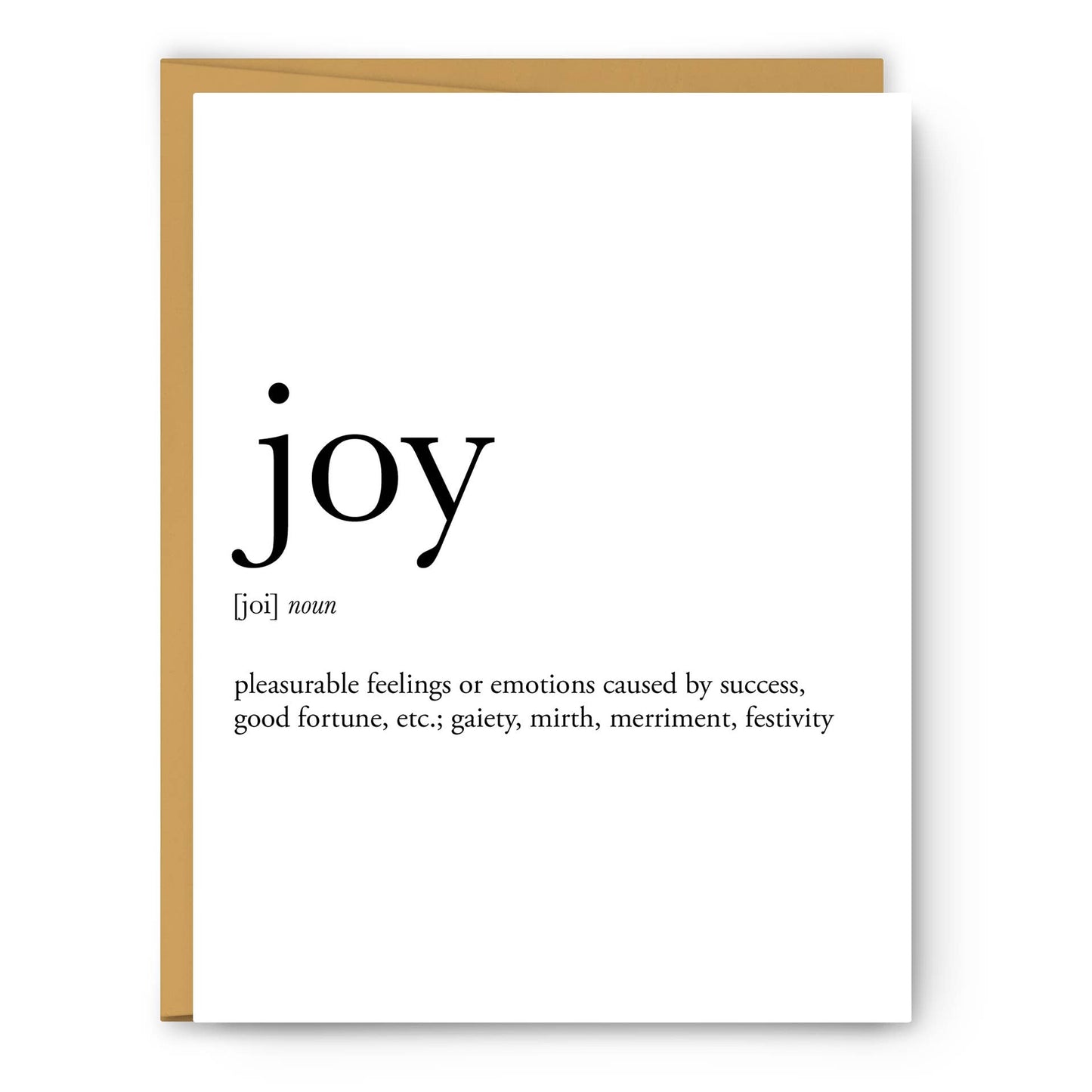 Joy Definition - Christmas Card