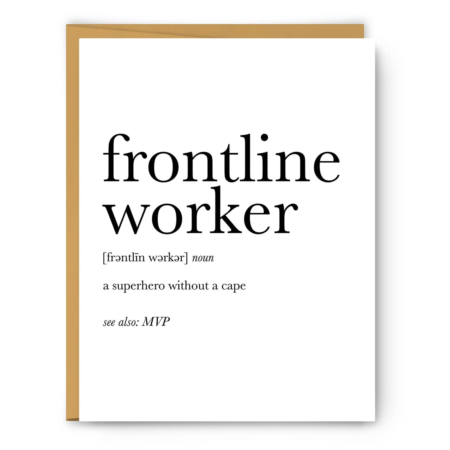 Frontline Worker Definition - Pandemic Card