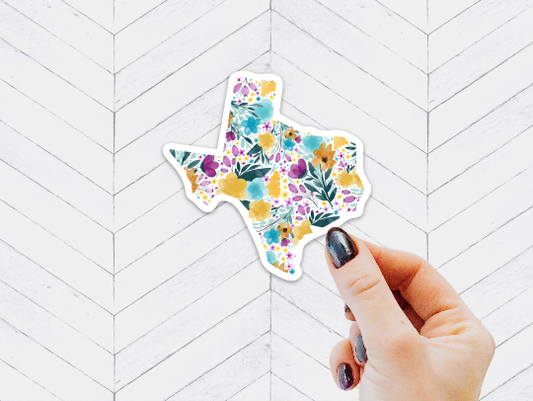 Texas State Floral Waterproof Vinyl Sticker