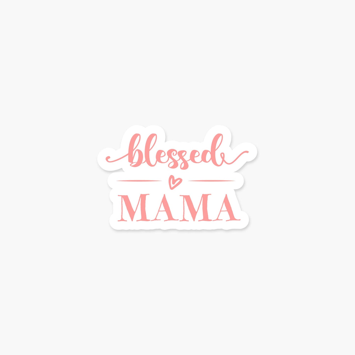 Blessed Mama Coral - Baby & Mother Sticker