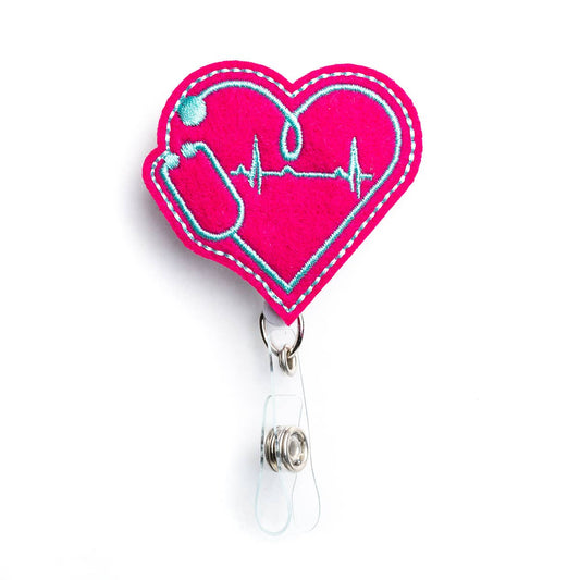 EKG Heart | Nurse Badge Reel Holder