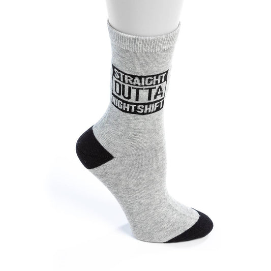 "Straight Outta Night Shift" Unisex Nurse Socks